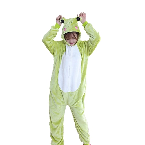 Karnevalskostüm 2026 Tier Frosch Zeichentrick Karneval Kigurumi-Pyjamas Ausgefallene Kostüme Onesie-Kostüm Warm Bequem Erwachsene Unisex Männer und Frauen Weihnachten Halloween Karneval Party Image