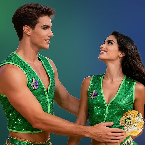 Party Mardi Gras 2026 Karneval Weste Party / Abend Lässig Erwachsene Paar Unisex Karneval St. Patricks Day Abschlussball Strand Urlaub Einfaches Karnevalskostüm Verkleiden Image