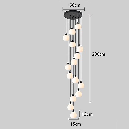 Moderne LED-Pendelleuchten – stilvolle Kronleuchter für Treppenhäuser Wohnzimmer Image