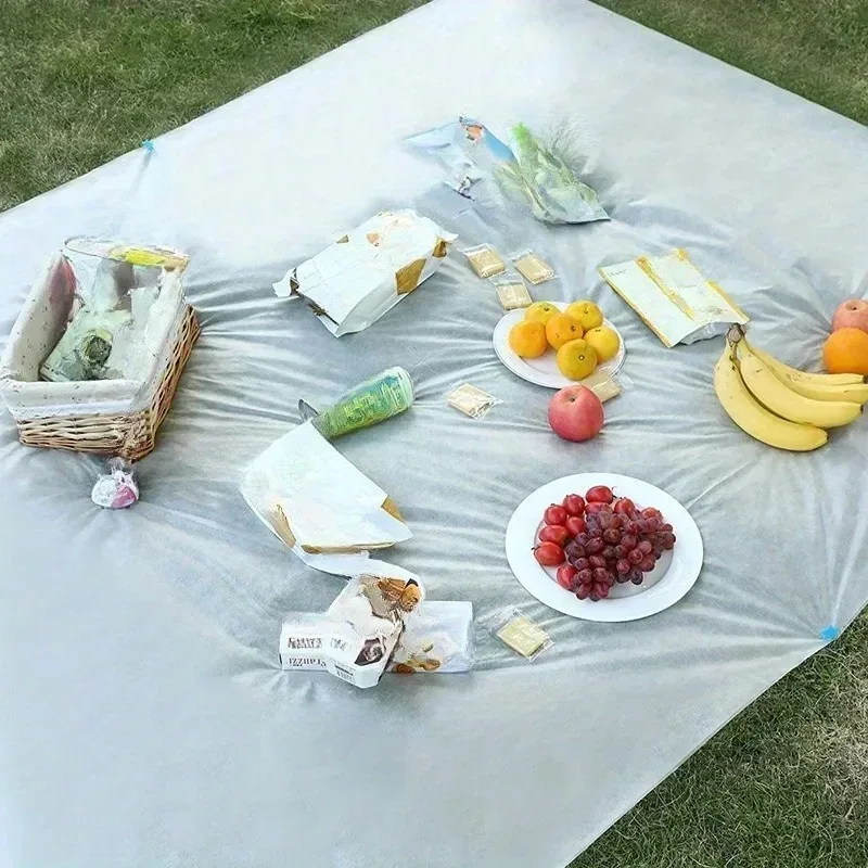 1/2/3/4 Outdoor Picknick Matte Tuch Einweg feuchtigkeit-beweis große wasserdichte Picknick Matte tragbare Camping Strand Rasen Boden Matte Image