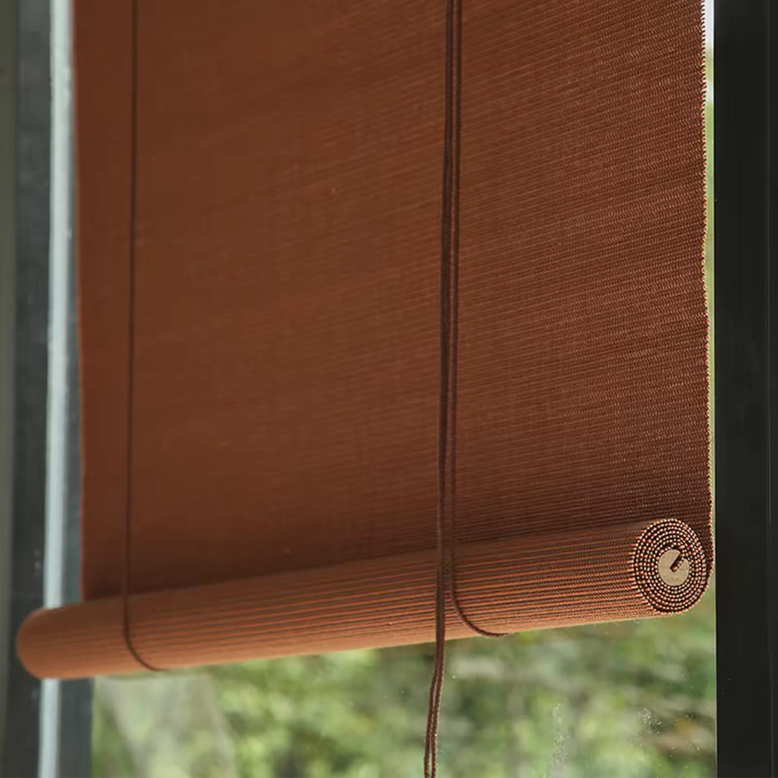 Maßgeschneiderte Bambusjalousien, natürliche Vorhänge mit Heberolle, Outdoor-Dekoration für Balkon/Teestube, Garten, Schattierung, manuelle Jalousien aus Holz