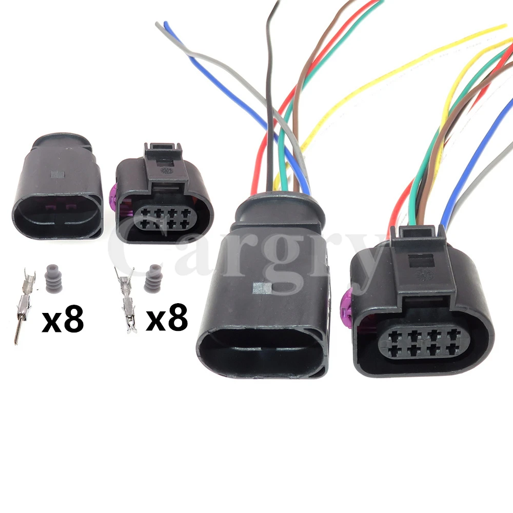 1 Set 8P 1J0973714 1J0973814 Auto Wasserdicht Versiegelt Stecker Für VW Automotive Radar Getriebe Elektrische Kabel Buchse Image