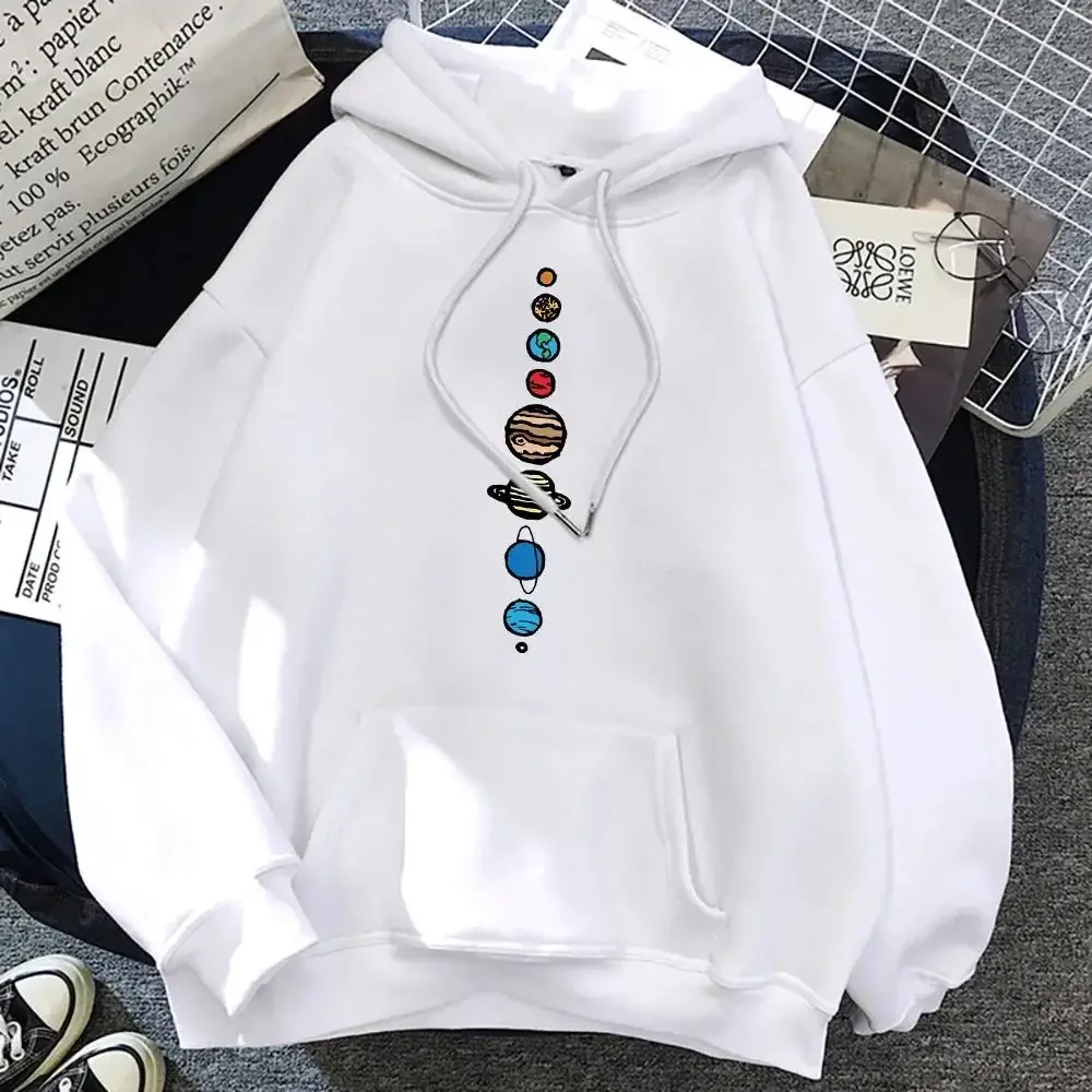 Modisches Herren-Sweatshirt, Herbst-Sweatshirt, Kapuzenpullover mit Planet Saturn-Aufdruck, lässiger Kapuzenpullover Image
