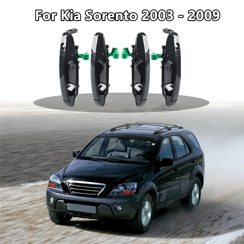 Maniglie per porte esterne per Kia Sorento 2003 - 2009 Sostituisce 82650-3E000 81158 81155 Maniglie per porte esterne anteriori posteriori sinistra e destra