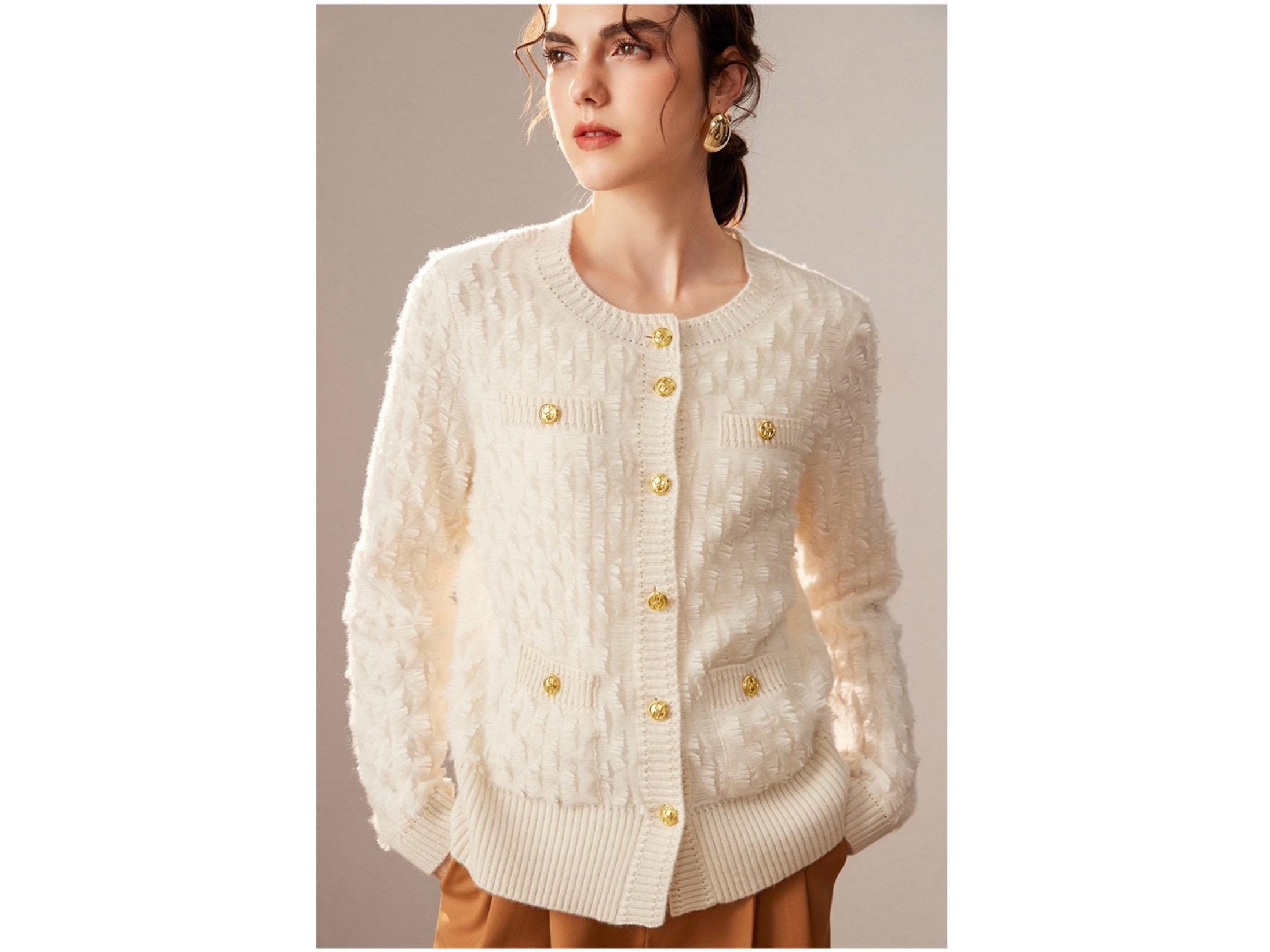 Cardigan in cashmere 100% puro/Maglione in cashmere con bottoni/Cardigan in cashmere/Cashmere per donna/Morbido e caldo/Maglione cardigan in cashmere