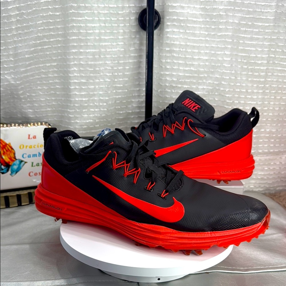 Nike Shoes | (H3) Nike Lunar Command 2 Men's Golf Shoes, Black/Red, Size 9.5 | Color: Black/Red | Size: 9.5