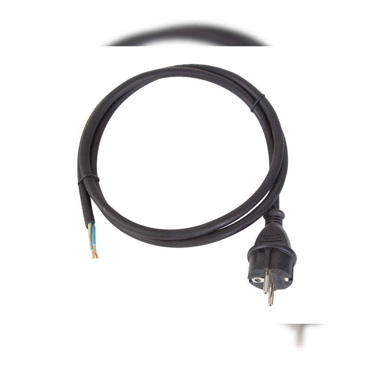 Perel Netzkabel, H05RR-F 3G1.5, 1.5 m, 10 A/230 V, 3680 W, Typ E/F, für innen, PVC, schwarz Image