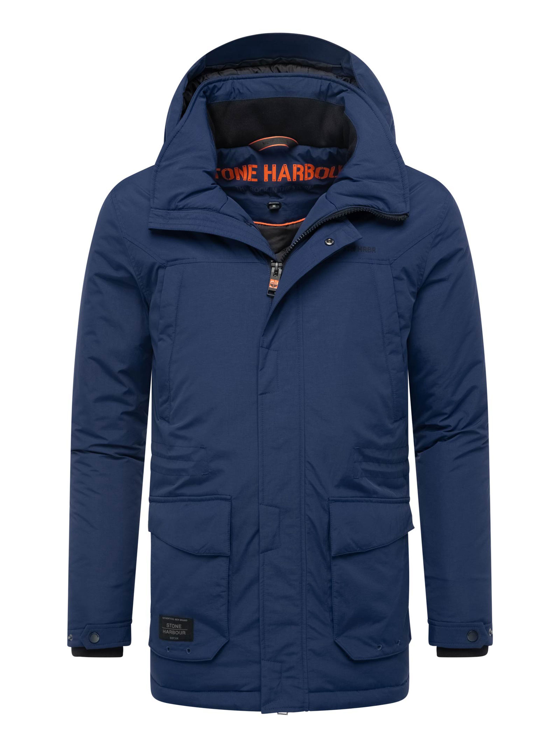 Stone Harbour Herren Parka Wadiim mit Kapuze & Zwei-Wege-Reißverschluss Image