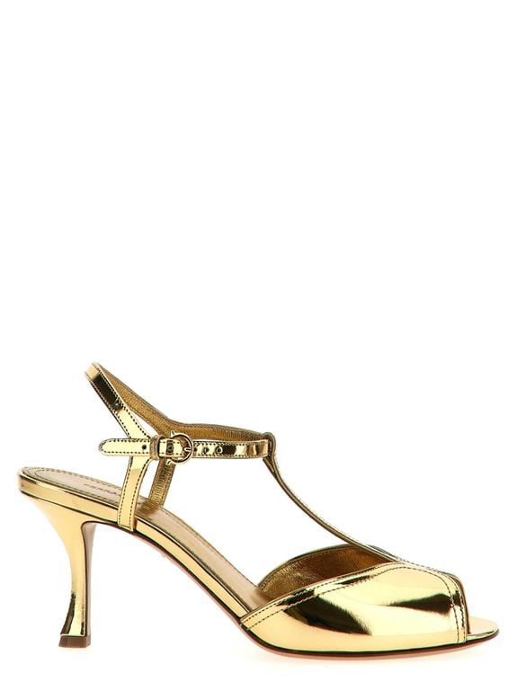 'Ely' Sandals - Metallic - Ferragamo Heels