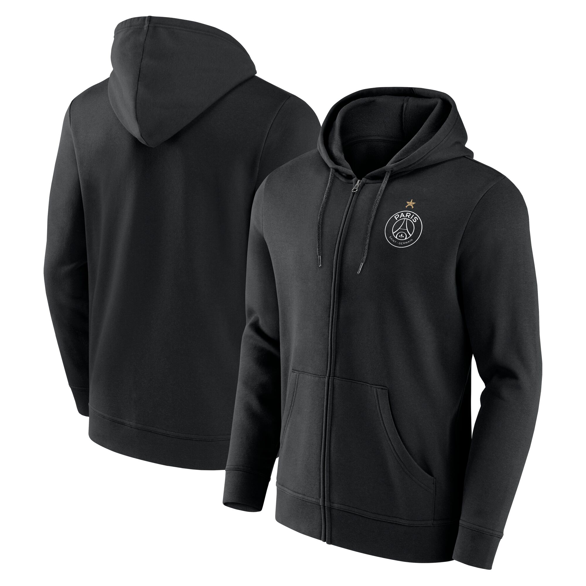 PSG Europameister Eiffelstern Grafik Voller Reißverschluss Hoodie - Schwarz Image