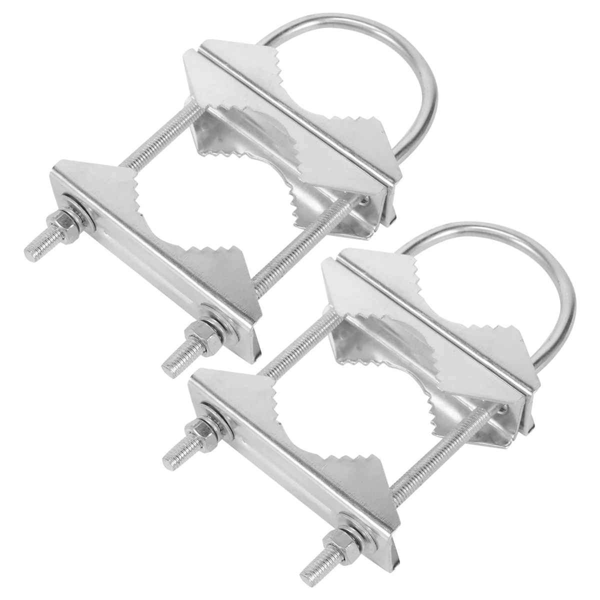 ZIZI Doppelantenne, Mastklemme, V-Backenhalterung, U-Schrauben, Rohrmontage-Hardware, 2 Sets für WLAN-Antenne, TV-Antenne Image