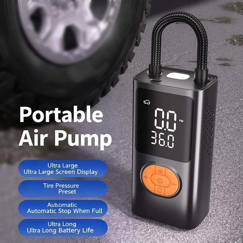 Pompa d'aria per auto 4000mAh Compressore d'aria Pompa per auto portatile Gonfiatore per pneumatici Gonfiatore per pneumatici per auto senza fili per palla da bicicletta per moto