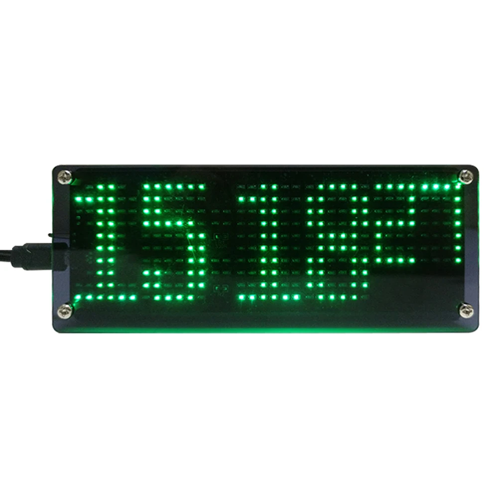 DIY Digital Dot Matrix Uhr Elektronische Kit LED Beleuchtung Löten Praxis DIY Lernteile Projekt mit USB Kabel Image