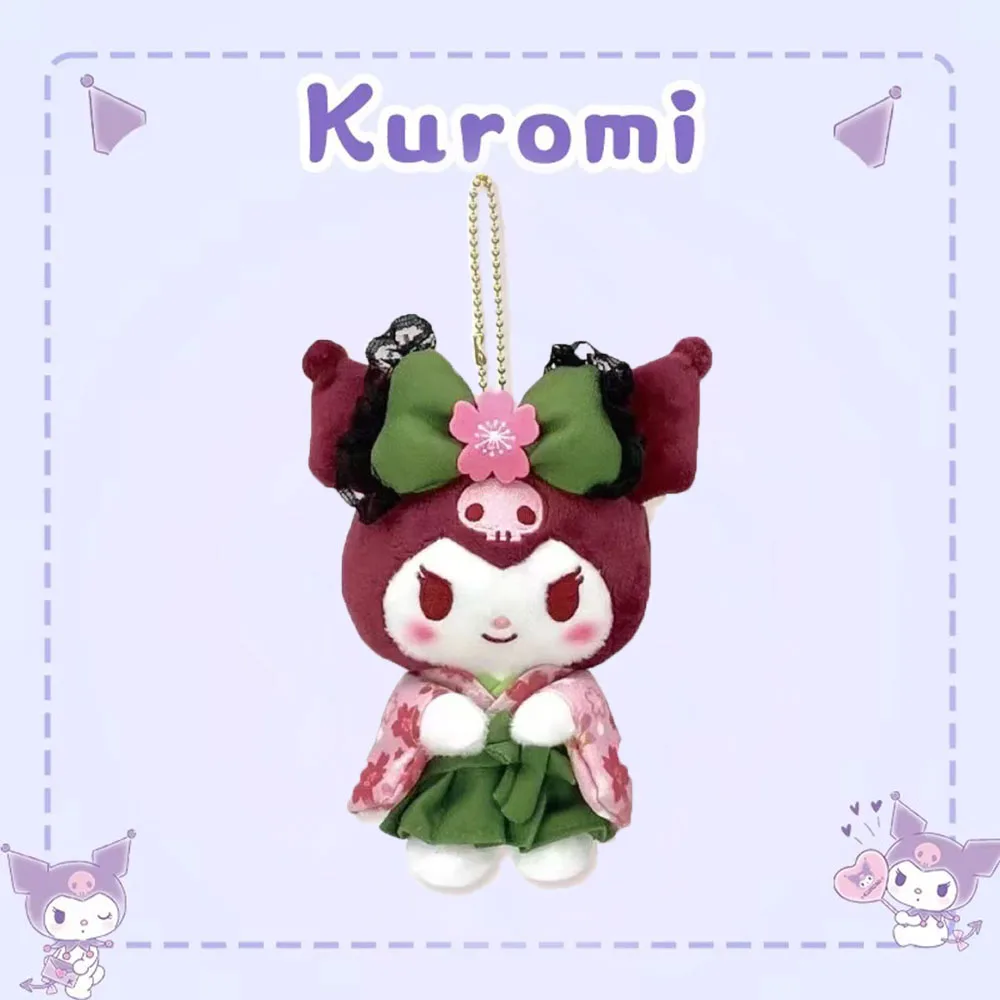 Sanrio Sakura Matcha Kimono Hello Kitty Gefüllter Anhänger Schlüsselanhänger Limit Cartoon Kitty Katze Puppe Anhänger Schlüsselanhänger Taschenzubehör