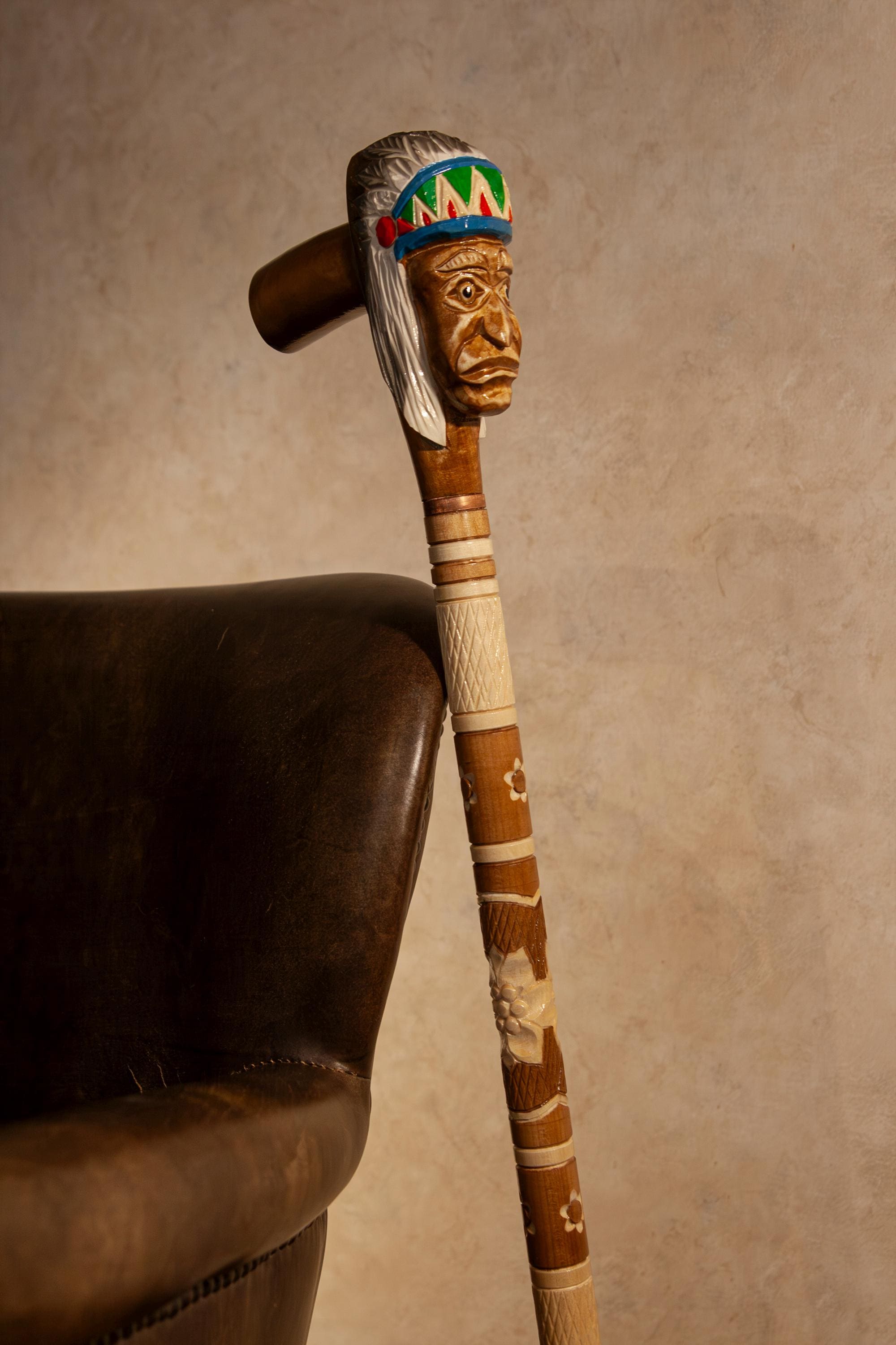 Bastone da passeggio da sciamano, bastone elegante, bastone in legno intagliato, bastone fatto a mano, bastone da passeggio, bastone elegante, bastone