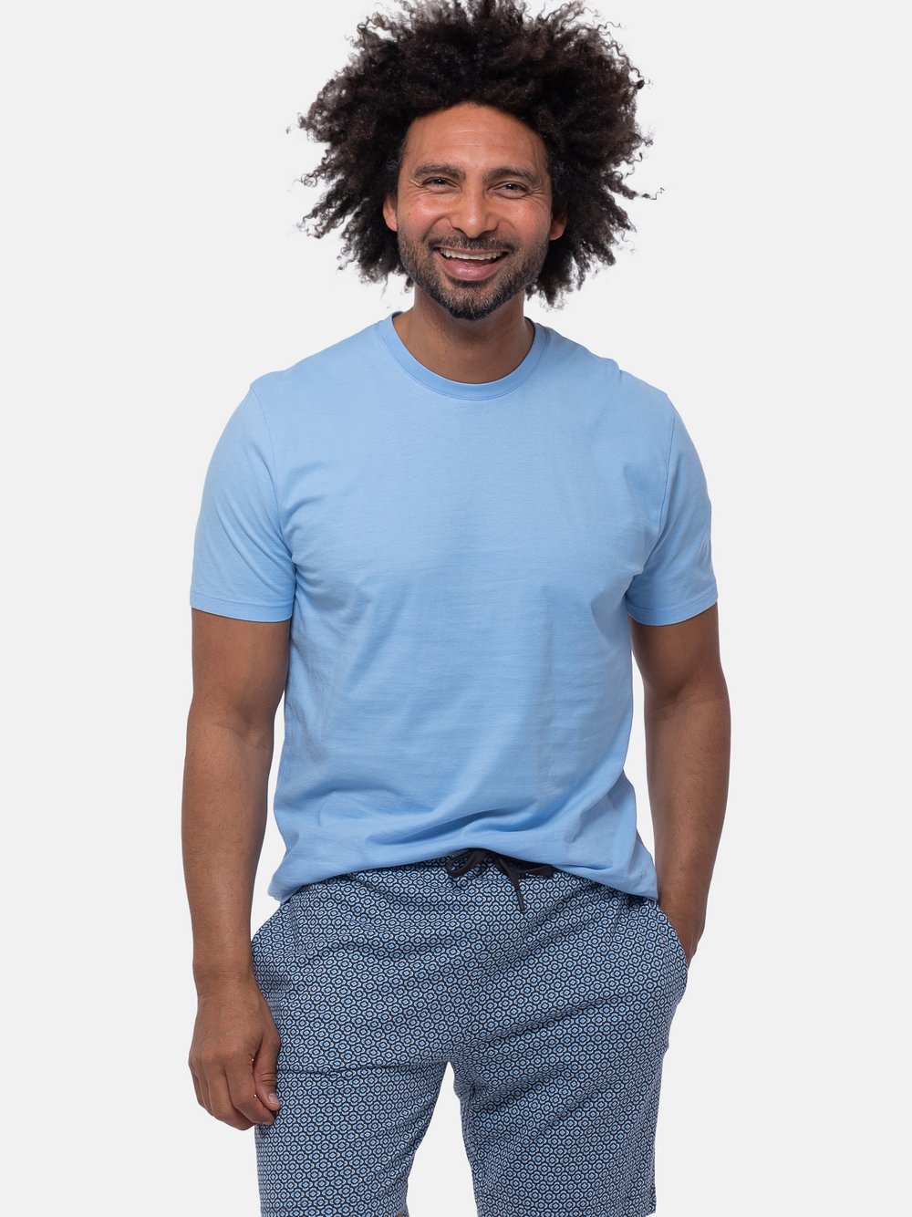 Mey Schlafanzug Herren blau, M Image