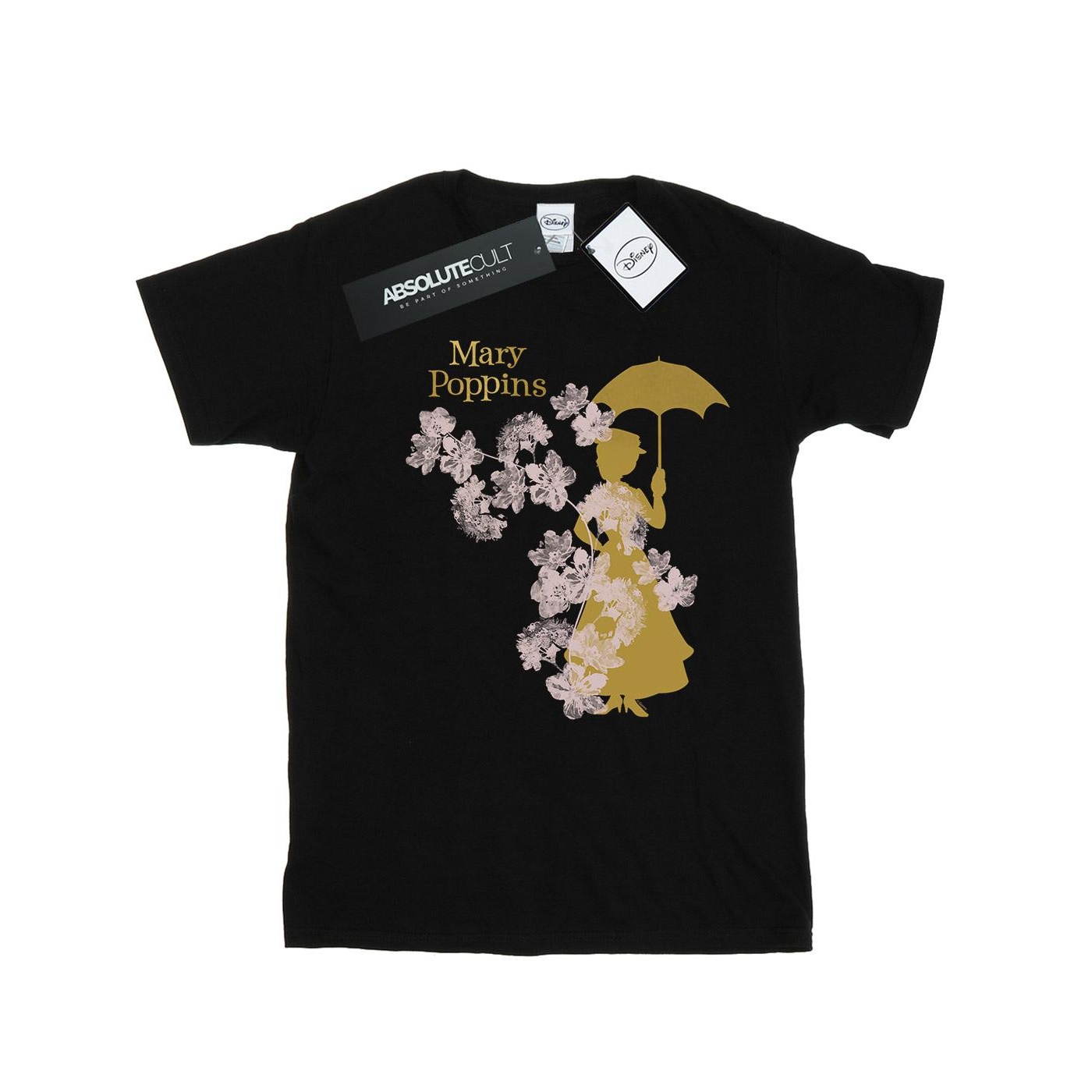 Disney - "Mary Poppins Floral Silhouette" T-Shirt für Jungen (Schwarz) Image