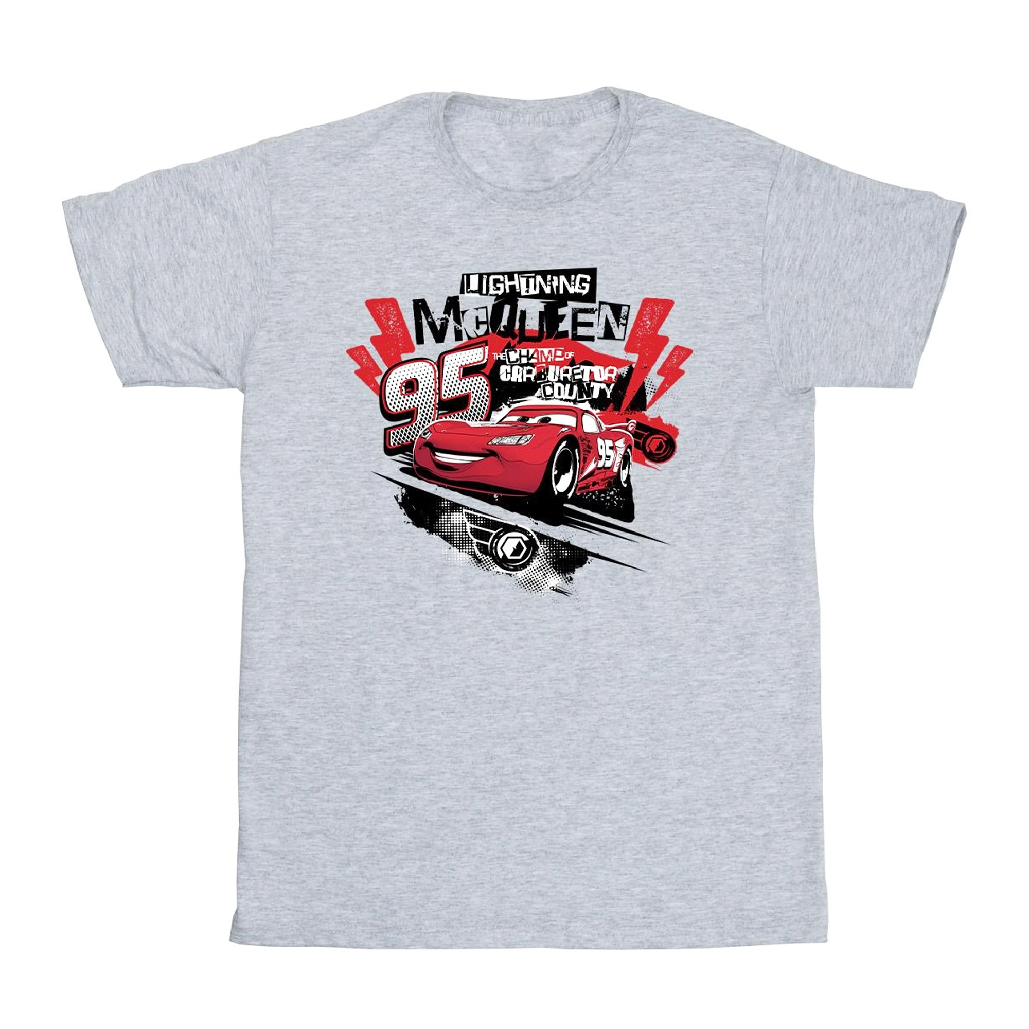 Disney - "Cars Lightning McQueen Collage" T-Shirt für Jungen (Grau) Image