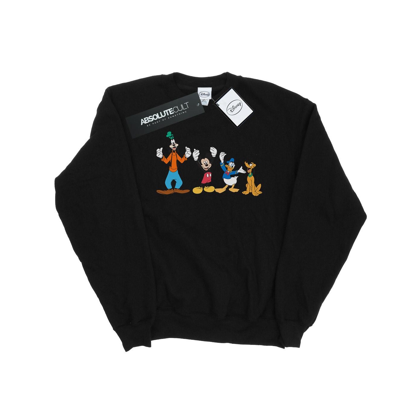 Disney Herren Mickey Mouse Friends Sweatshirt (Schwarz) Image