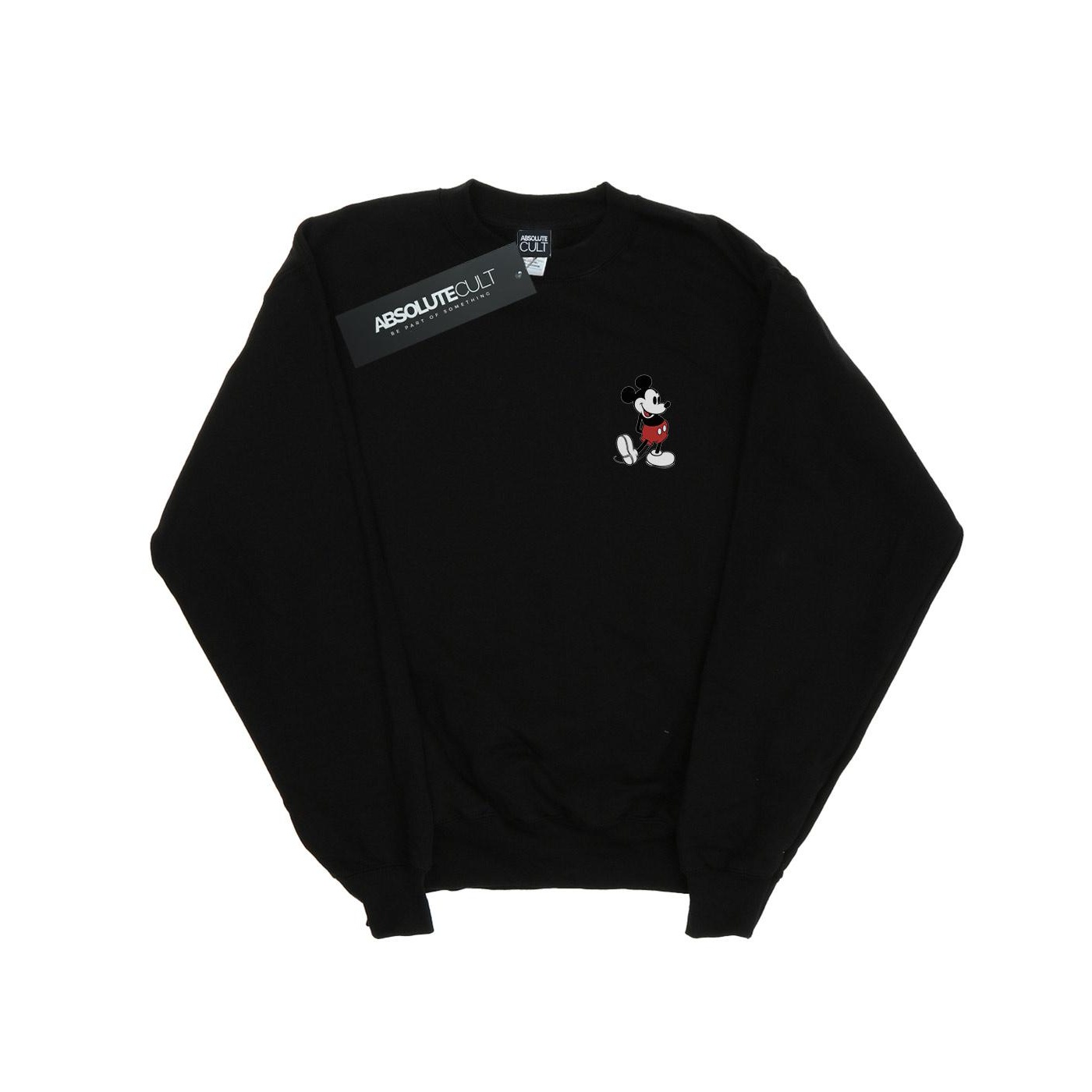 Disney Herren Mickey Mouse Kickin Retro Chest Sweatshirt (schwarz) Image