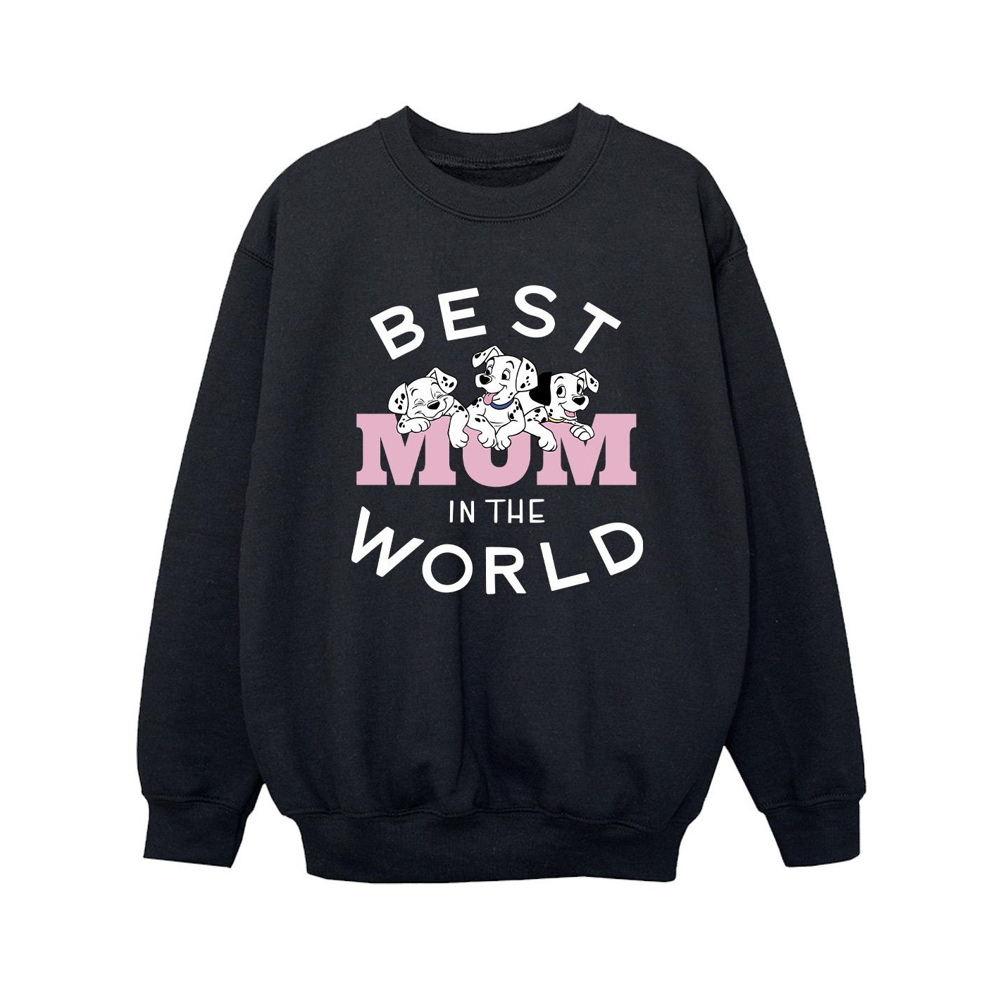 Disney - "101 Dalmatians Best Mum In The World" Sweatshirt für Jungen (Schwarz) Image