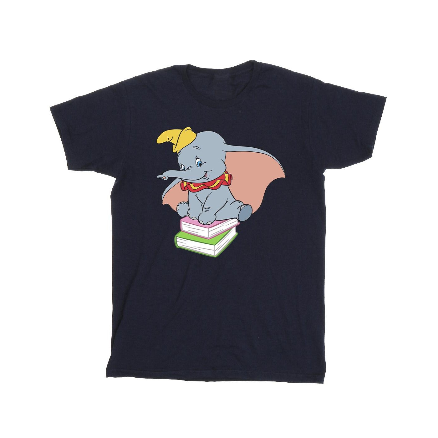 Disney - "Dumbo Sitting On Books" T-Shirt für Jungen (Marineblau) Image