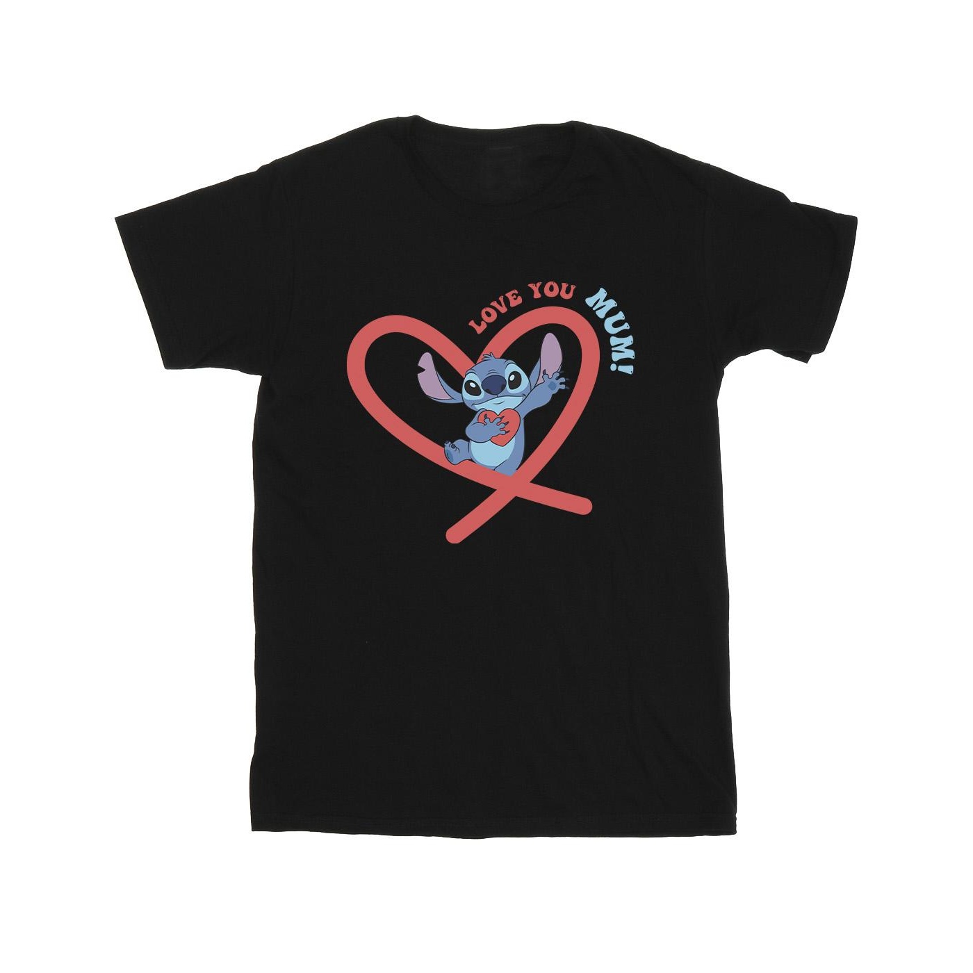 Disney - "Lilo & Stitch Love You Mum" T-Shirt für Jungen (Schwarz) Image