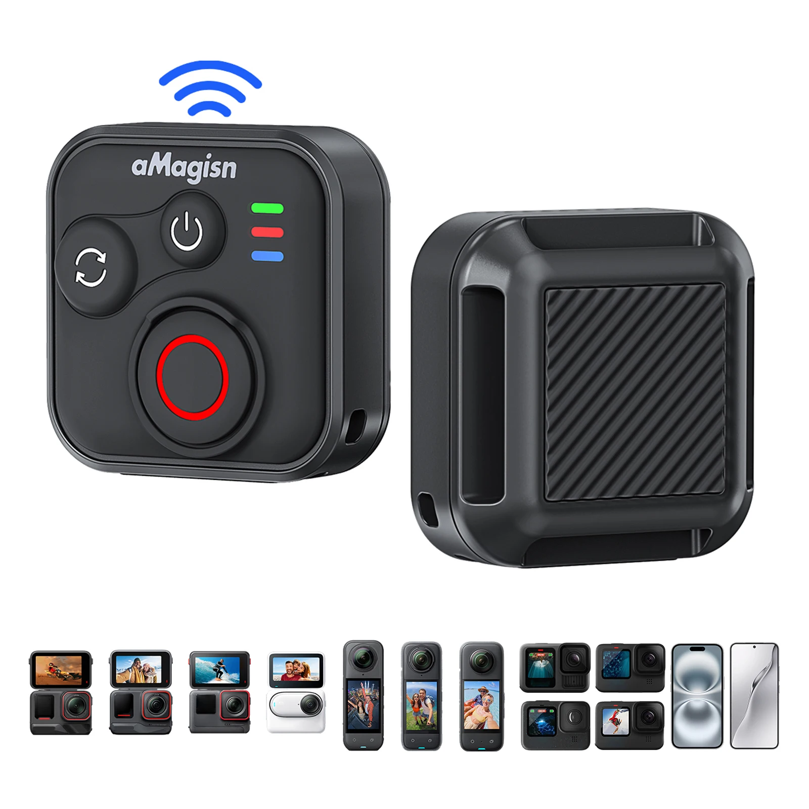 BT-Funkfernbedienung mit Handschlaufe. BT-Fernbedienung. Intelligente kabellose Fernbedienung für Insta360 X5 X4 Ace Pro 2 Ace Pro Image