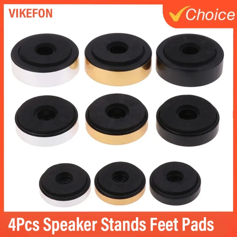4 Stück Lautsprecherständer, Fußpolster, starke Stoßdämpfung, Boden-Fuß-Nagel-Isolationsmatte, einfach zu verwendende kleine Requisiten, reduzieren die Resonanz Image
