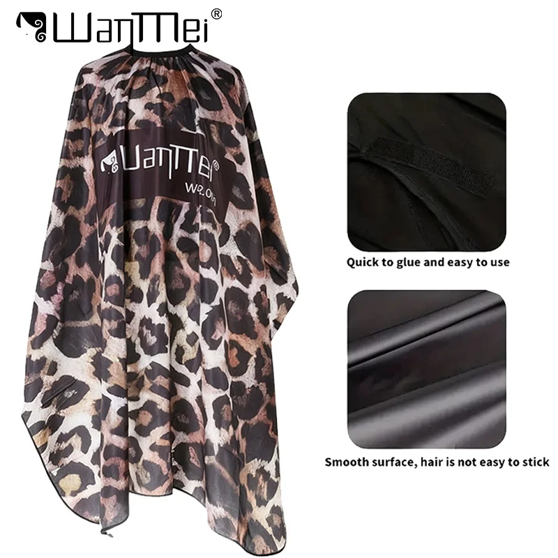 1pc Professionelle Friseur Cape Haarschnitt Tuch Wrap Leopard Print Wasserdichte Kleid Schürze Färbung Schneiden Kleid Tuch Wrap Salon Image