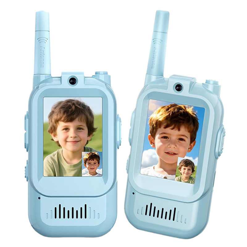 2.0-inch Screen Kids Walkie-Talkie Real-Time Video Voice-Changing Chat Indoor/Outdoor Toy Ideal for Family Games Outdoors Camping Hiking