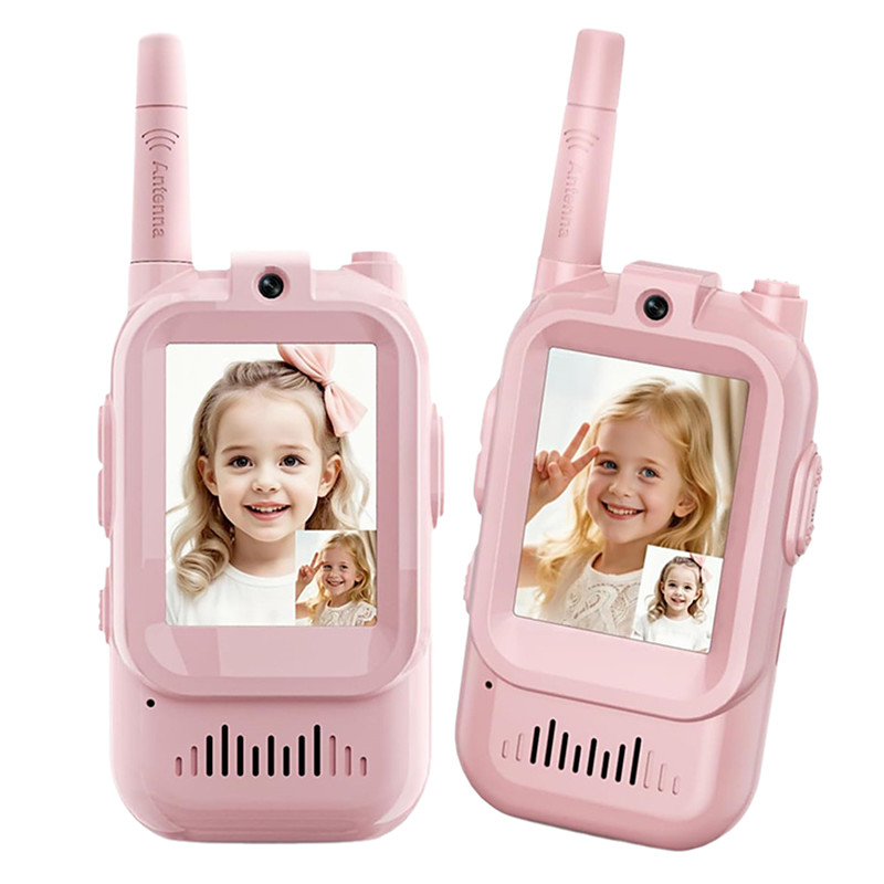 2.0-inch Screen Kids Walkie-Talkie Real-Time Video Voice-Changing Chat Indoor/Outdoor Toy Ideal for Family Games Outdoors Camping Hiking