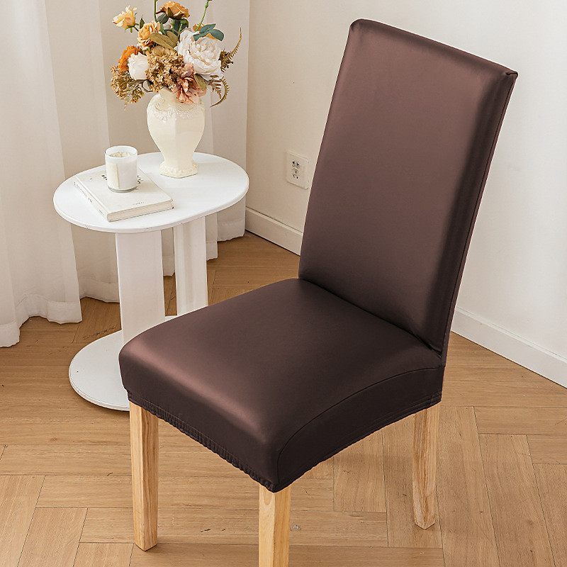 Leather Chair Cover Waterproof Oil-Resistant Slip-Resistant Thickened Solid Color Chair Slipcover for Home Dining Room Protection and Easy Maintenance