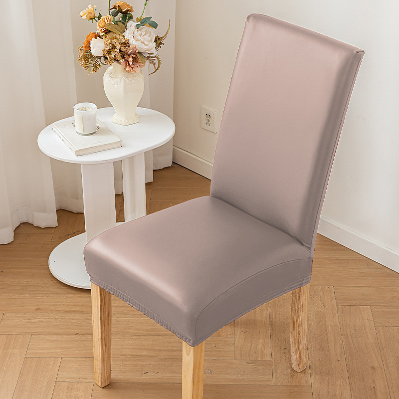 Leather Chair Cover Waterproof Oil-Resistant Slip-Resistant Thickened Solid Color Chair Slipcover for Home Dining Room Protection and Easy Maintenance