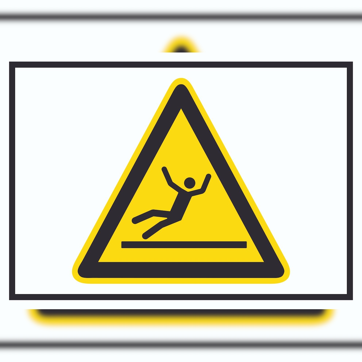 HB-Druck Achtung Rutschgefahr Symbol A5 (148x210mm) Schild Image