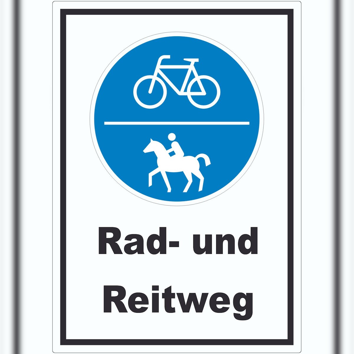 HB-Druck Aufkleber Rad- und Reitweg A2 (420x594mm) Image