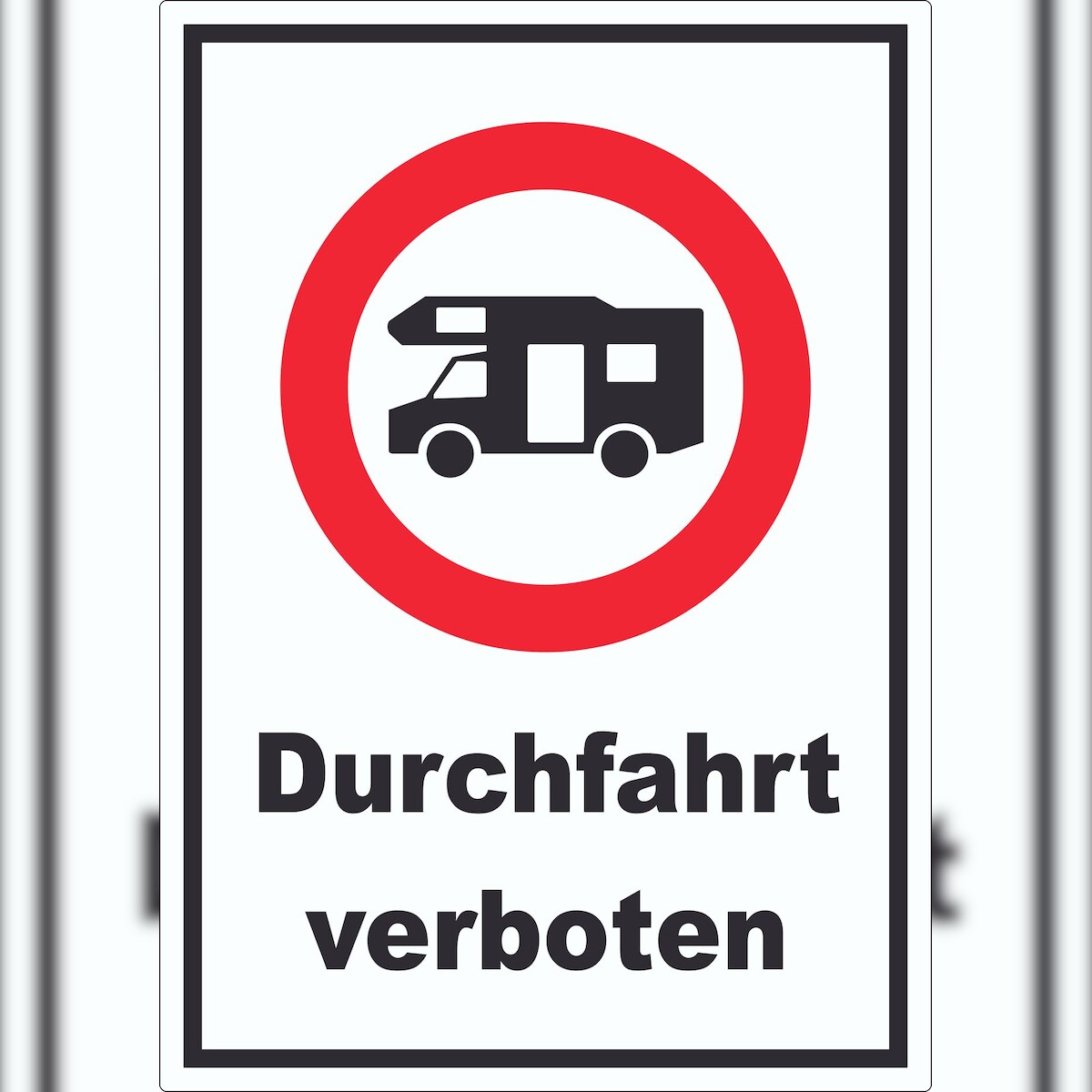 HB-Druck Wohnmobil Durchfahrt verboten Aufkleber A0 (841x1189mm) Image