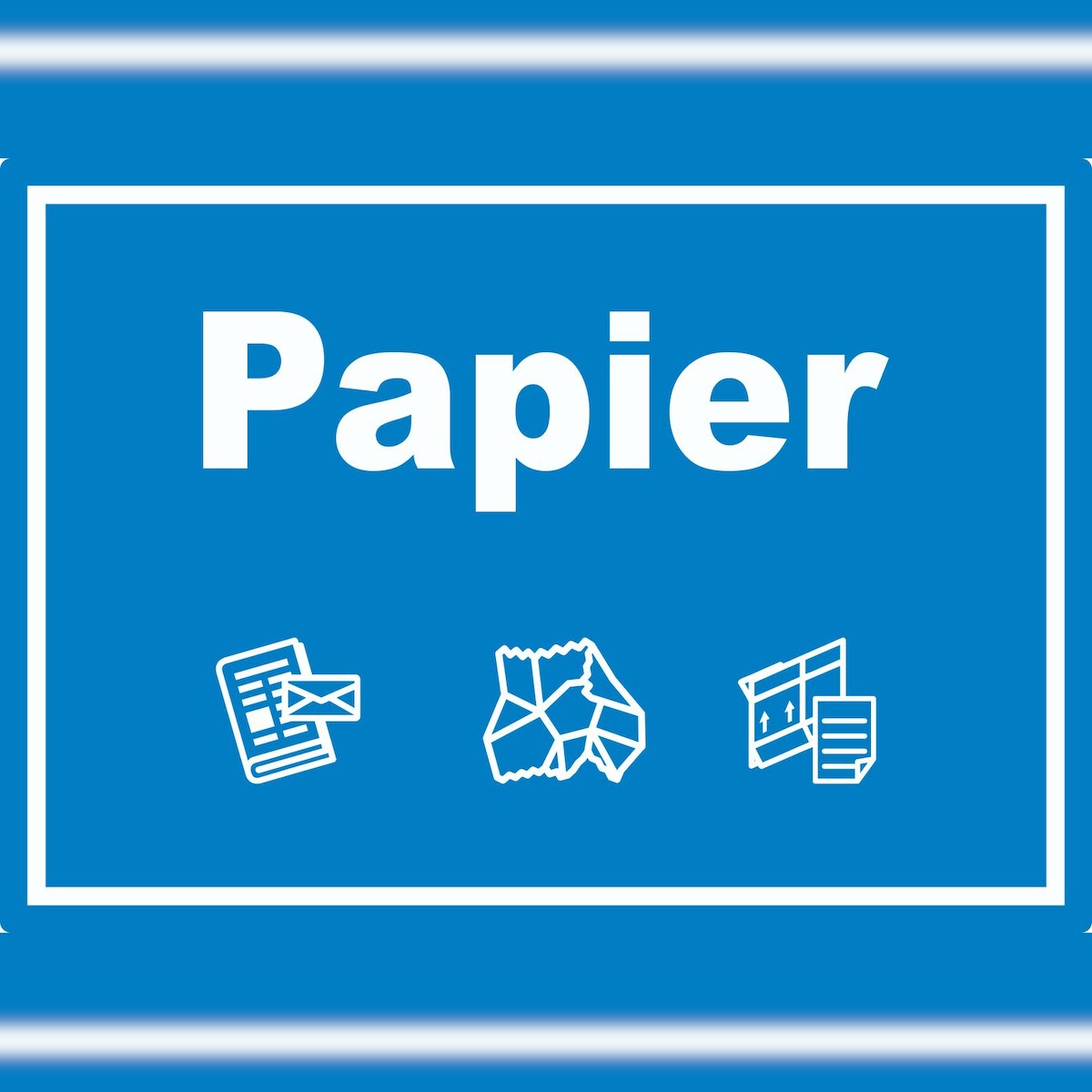 HB-Druck Papier Mülltrennung Aufkleber Text Symbol Karton A6 (105x148mm) Image