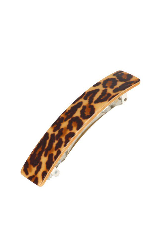 Plus Size Women's Rectangle Barrette by France Luxe in Leopard Rose (Size OS)