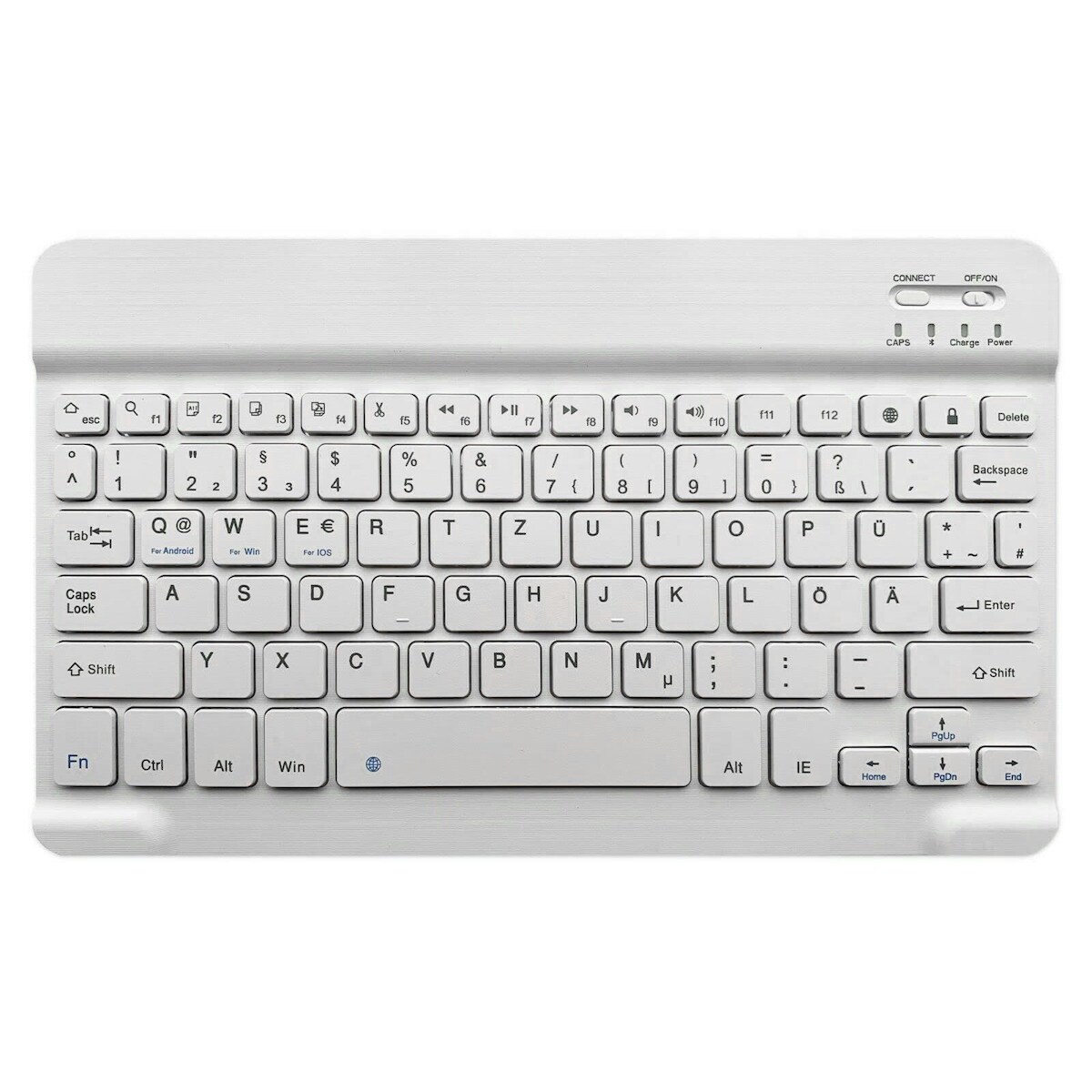 Lobwerk Bluetooth Tastatur Keyboard kabellos USB für ALLE iOS Windows Android Tablets Image