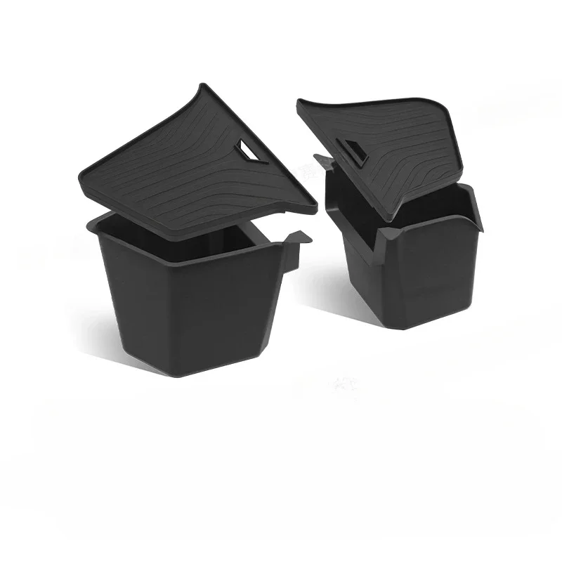 Aufbewahrungsbox für den hinteren Kofferraum, linke Seite, für Tesla Model Y Juniper 2025, mit Abdeckung, Heckmanschette, Organizer, Trennwand, Dekorationszubehör Image