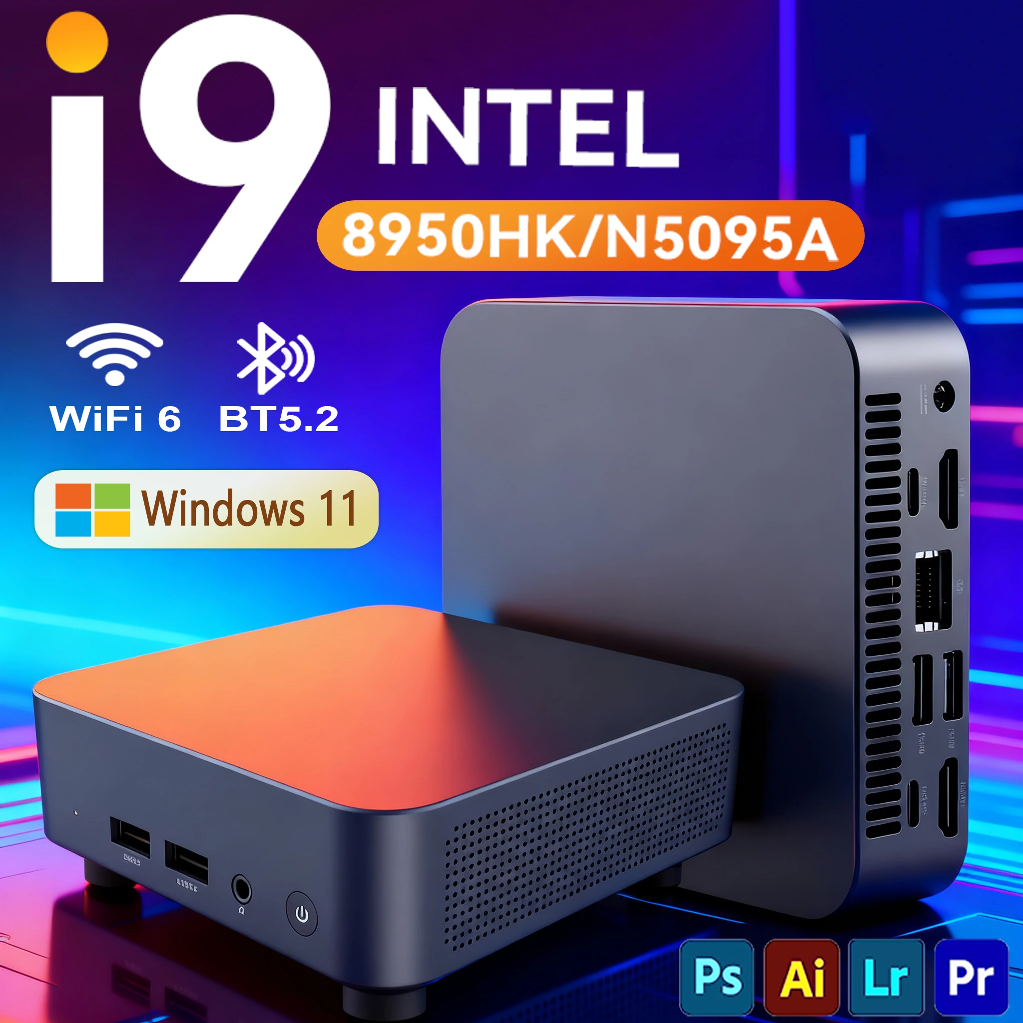 Ordinateurs de bureau Mini Pc Intel I9 8950HK ordinateur PC Wifi 6 Mini PC Gamer ordinateur d