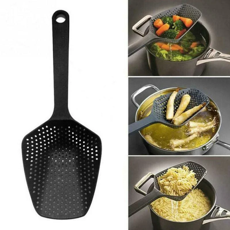 Kreative Kochen Schaufeln Lebensmittel Sieb Scoop Ablauf Gadgets Große Sieb Suppe Filter Haushalt Küche Zubehör Image