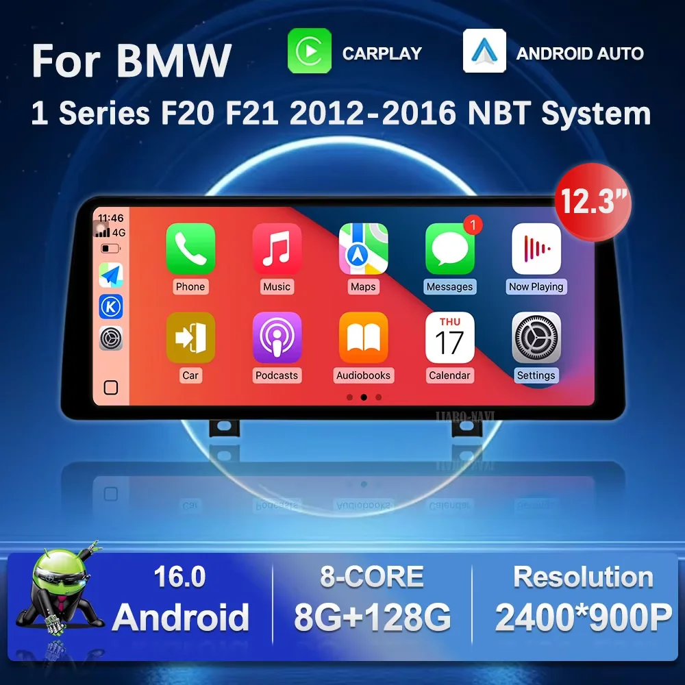 Für BMW 1er Serie F20 F21 2012 - 2016 NBT System Autoradio Multimedia Player Android 16 Carplay WiFi Navigation GPS 4G HD Bildschirm Image