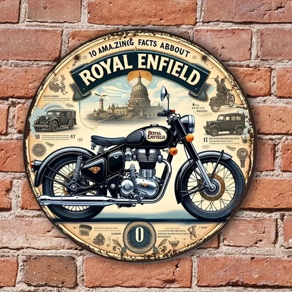 Vintage Metallschild | Retro-Runde und Wandkunst | Dekor für Garage, Café, Bar & Garten + Geschenk Image