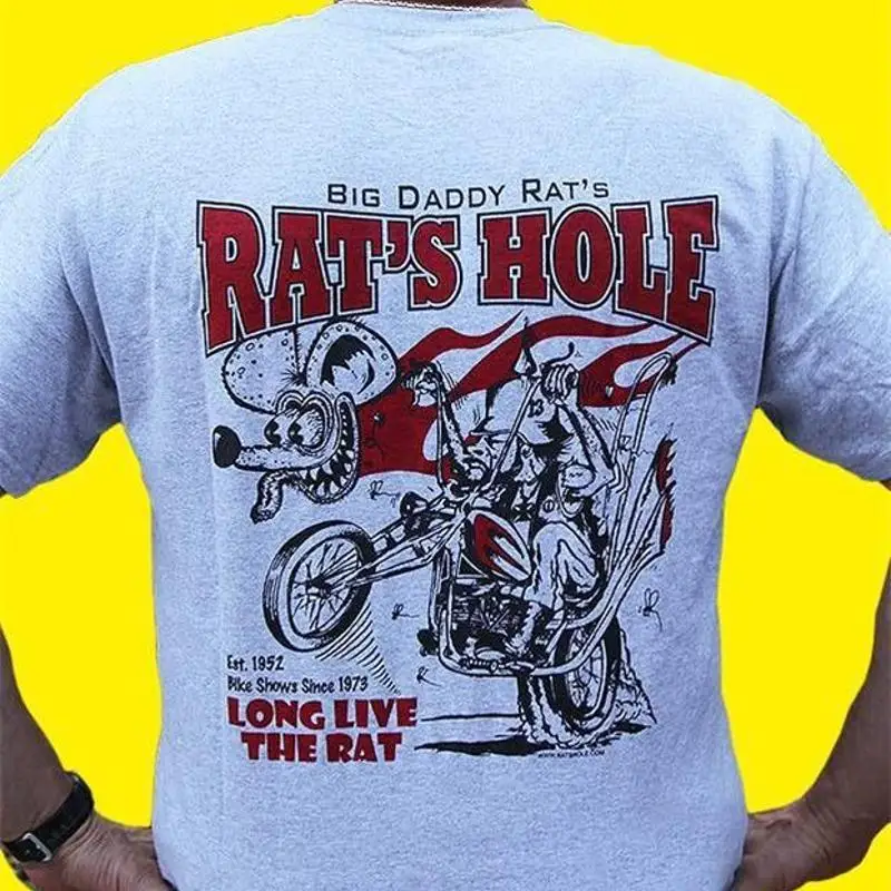 Rat's Hole Ash 1969, Tuff Ash Shirt, Vintage-Kunst, Rat Fink, Big Daddy, Rat-Baumwolle