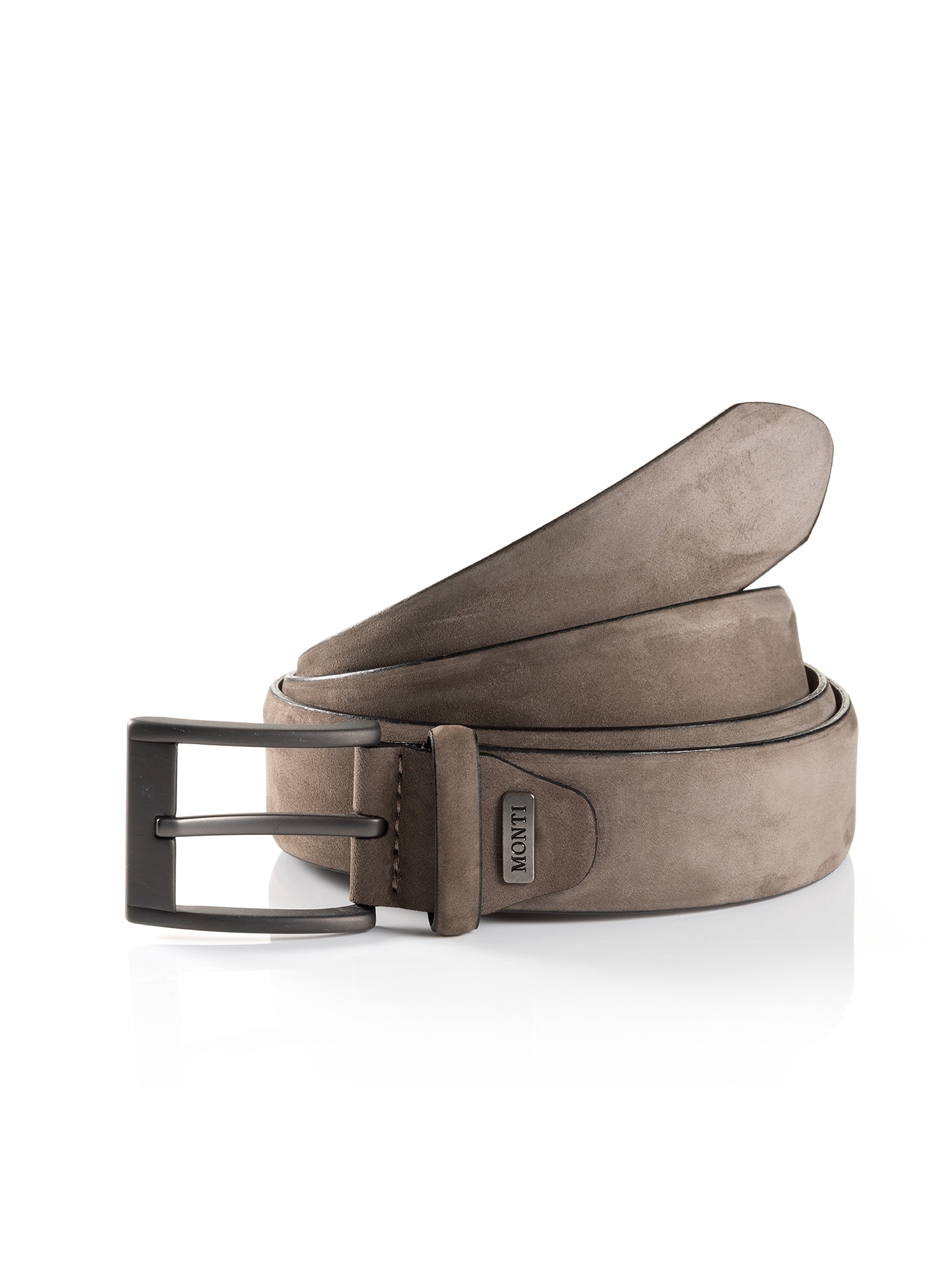 Ledergürtel MONTI "MAASTRICHT", Herren, Gr. 105, beige, Rindsleder, Gürtel Ledergürtel, matt, weich, elegant, casual Image