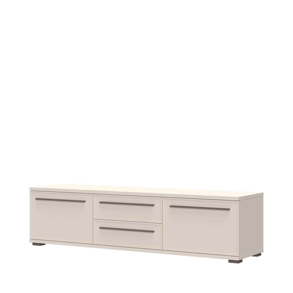 TV-Board PLACES OF STYLE "Opera TV-Lowboard, TV-Kommode, TV-Schrank, TV-Unterschrank, TV-Möbel", cashmere farbe, B:180cm H:46cm T:46cm, MDF, Spanplatte, Sideboards, TV-Board, UV lackiert, Soft Close Funktion, Höhenverstellbare Füße
