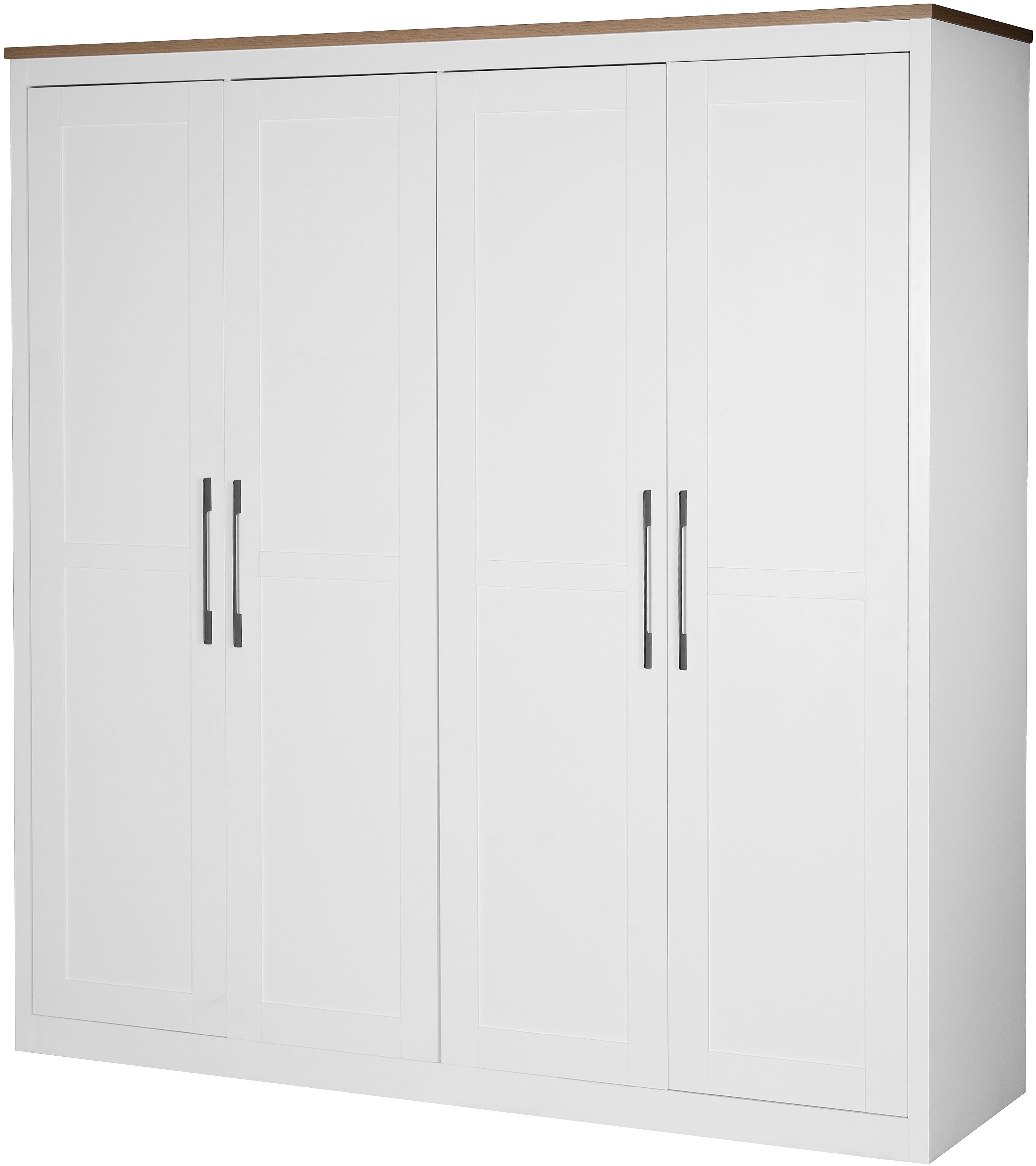 Kleiderschrank OTTO HOME "Büsum Schlafzimmer Schrank Otto´s Choice", weiß, B:200cm H:210cm T:60cm, MDF, Spanplatte, Schränke, Kleiderschrank, Schlafzimmerschrank Landhaus Design Garderobe Schrank Bestseller