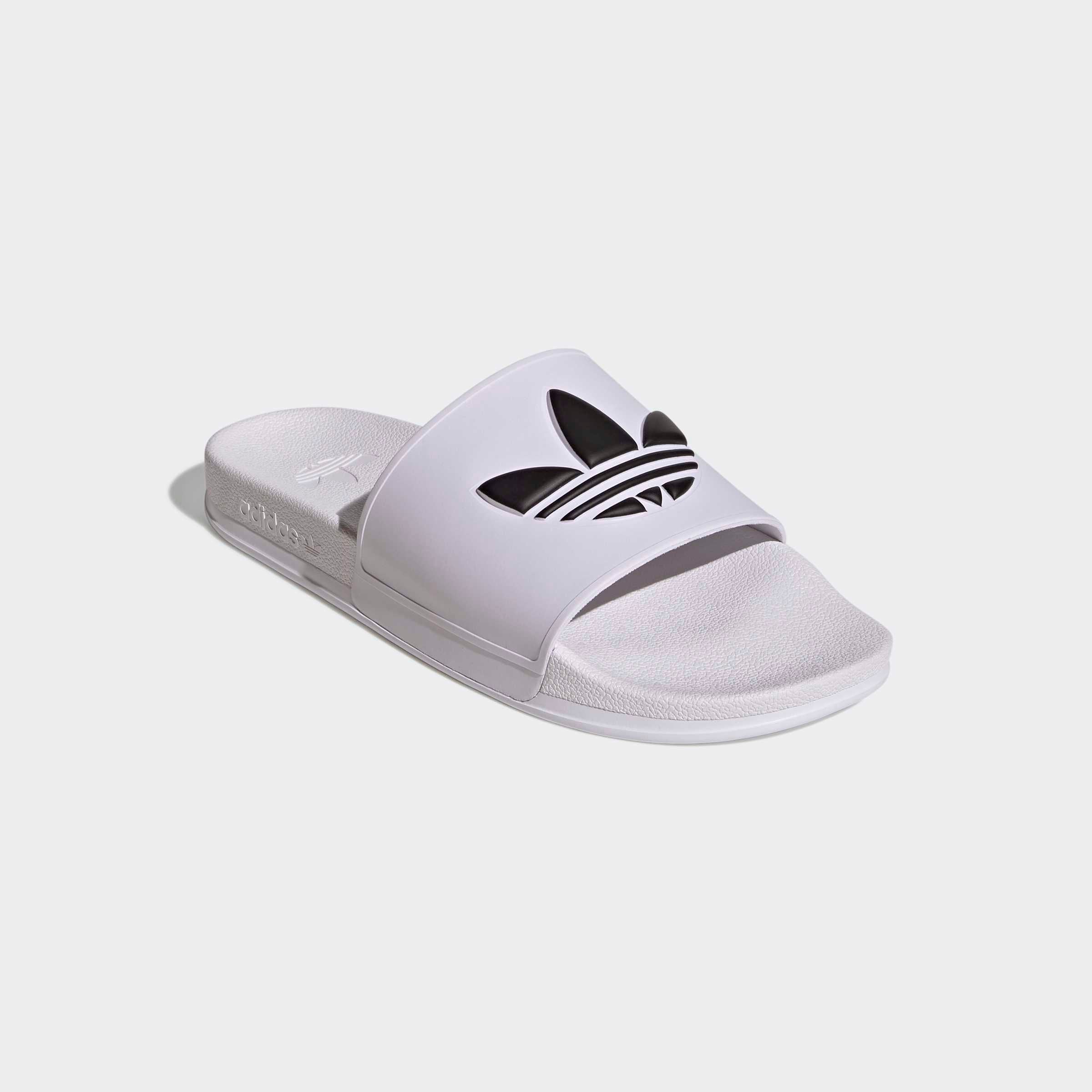 Badesandale ADIDAS ORIGINALS "ADILETTE OG CF BADESCHLAPPEN", Herren, Gr. 50, cloud weiß, core schwarz, cloud weiß, Synthetik, Schuhe
